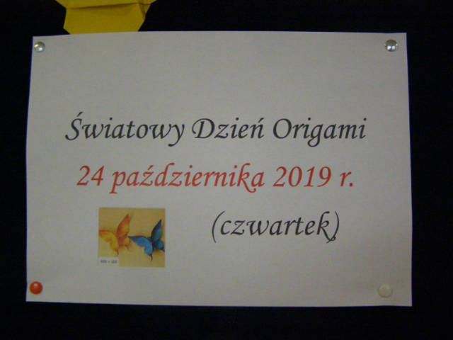 Światowy Dzień Origami 24.10.2019