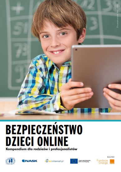 Okładka poradnika "Bezpieczeństwo dzieci online - Kompedium dla rodziców i profesjonalistów""