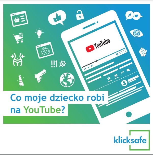 Okładka poradnika "co moje dziecko robi na Youtube?"